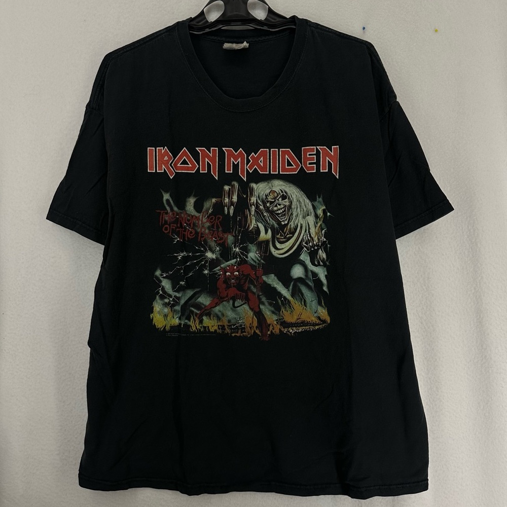 Iron Maiden‎ Band Heavyweight Hanes T Shirt Womens 2XL Black
